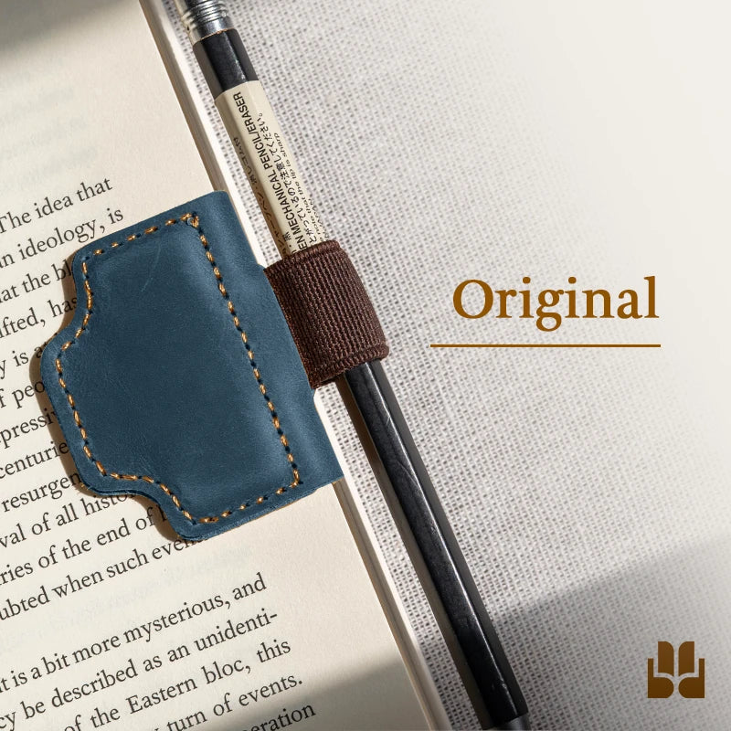 BygoneMark - LAST DAY 70% OFF - Personalized Magnetic Leather Pen Holder Bookmark