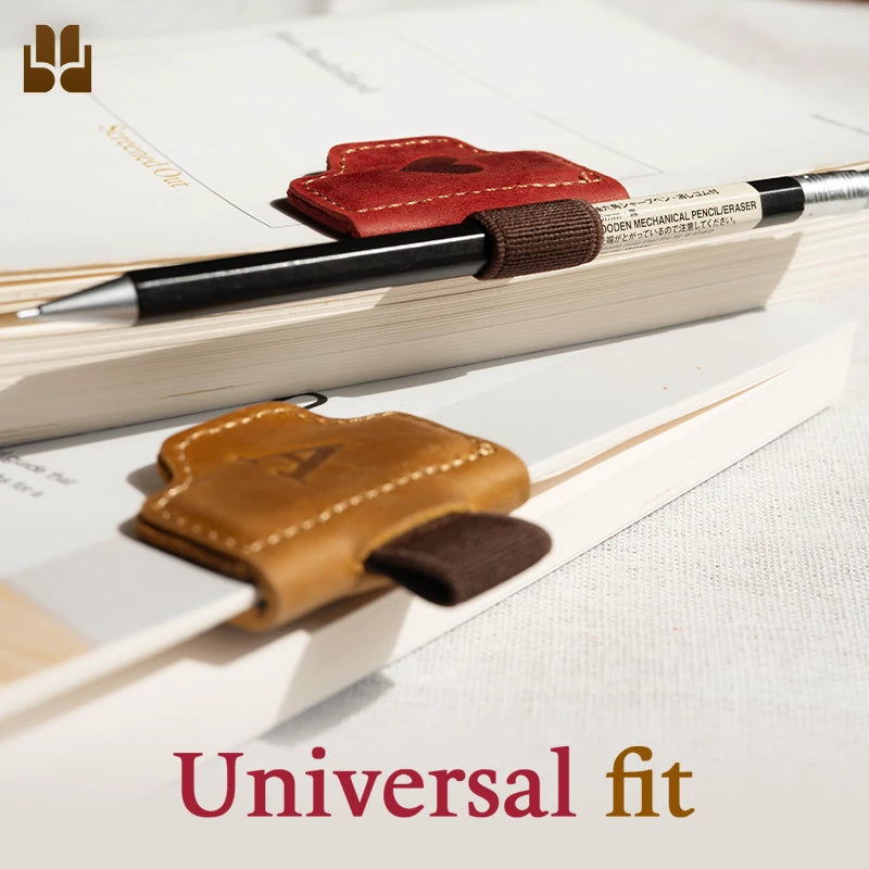 BygoneMark - LAST DAY 70% OFF - Personalized Magnetic Leather Pen Holder Bookmark