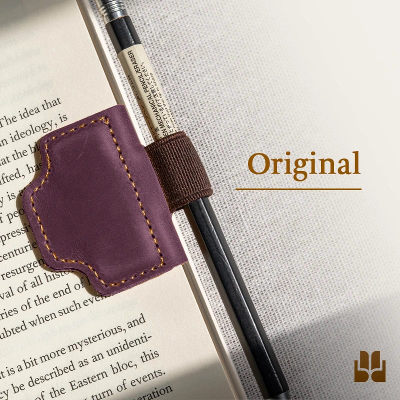 BygoneMark - LAST DAY 70% OFF - Personalized Magnetic Leather Pen Holder Bookmark