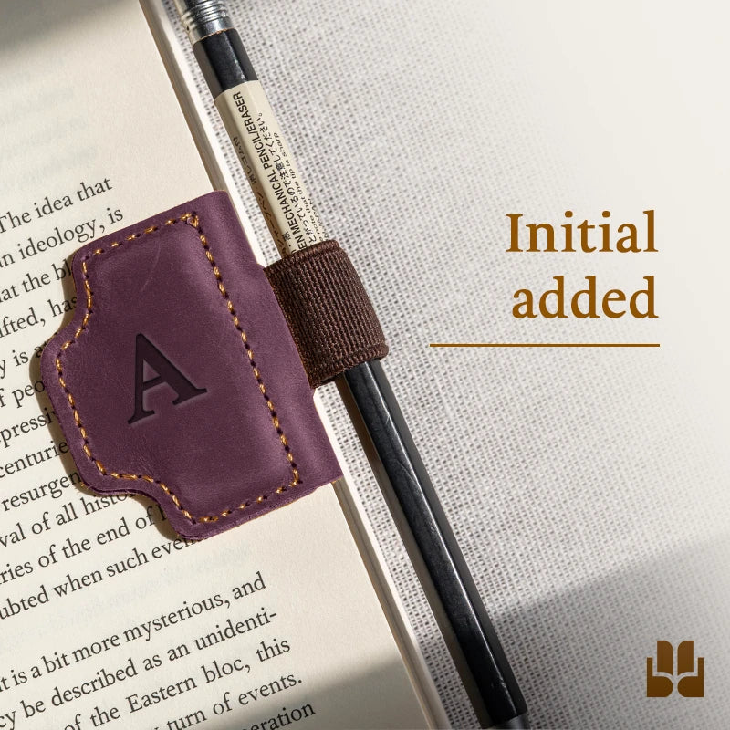 BygoneMark - LAST DAY 70% OFF - Personalized Magnetic Leather Pen Holder Bookmark