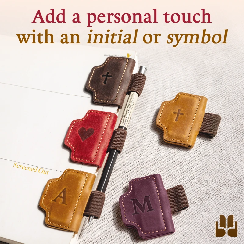 BygoneMark - LAST DAY 70% OFF - Personalized Magnetic Leather Pen Holder Bookmark