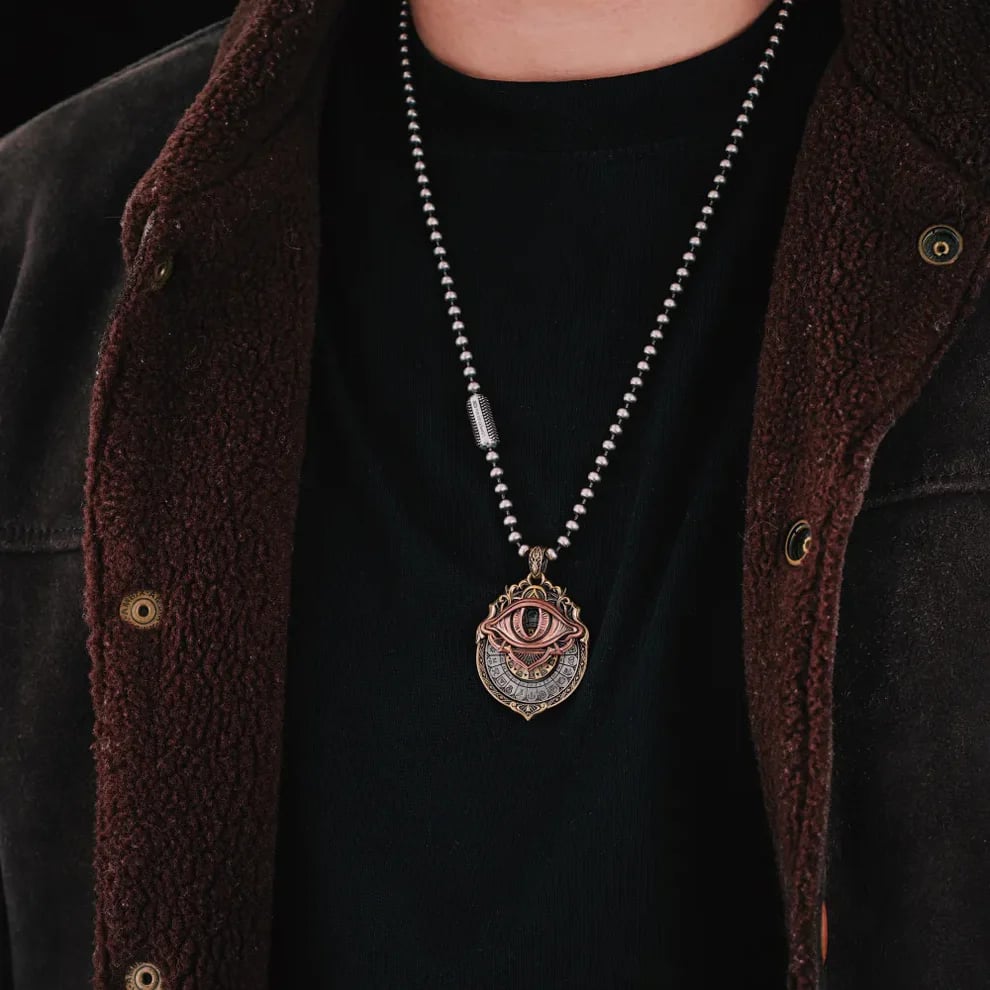 🔥👁️‍🗨️Handmade Tarot Vision Pendant: Connect to Cosmic Wisdom Anytime(Cheat Sheet Included)