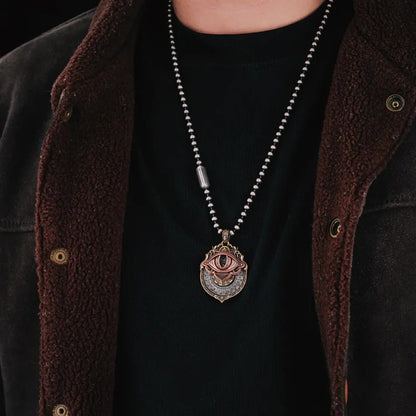 🔥👁️‍🗨️Handmade Tarot Vision Pendant: Connect to Cosmic Wisdom Anytime(Cheat Sheet Included)