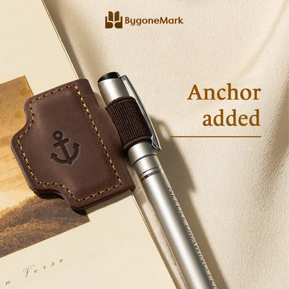 BygoneMark - LAST DAY 70% OFF - Personalized Magnetic Leather Pen Holder Bookmark