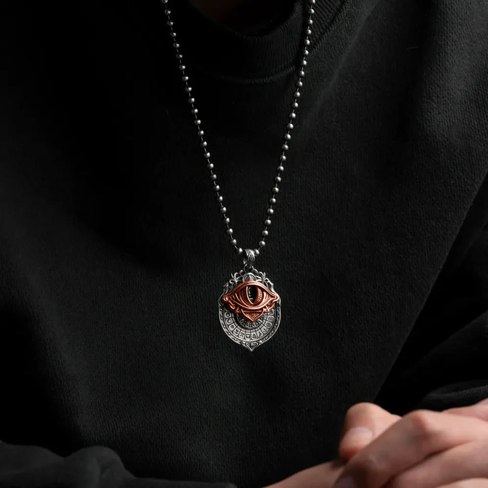 🔥👁️‍🗨️Handmade Tarot Vision Pendant: Connect to Cosmic Wisdom Anytime(Cheat Sheet Included)