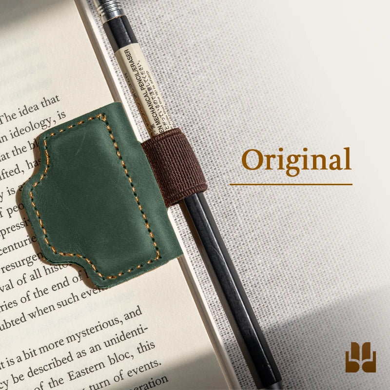 BygoneMark - LAST DAY 70% OFF - Personalized Magnetic Leather Pen Holder Bookmark