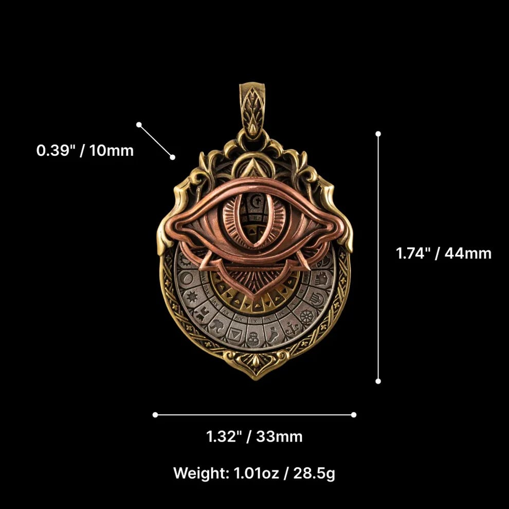 🔥👁️‍🗨️Handmade Tarot Vision Pendant: Connect to Cosmic Wisdom Anytime(Cheat Sheet Included)
