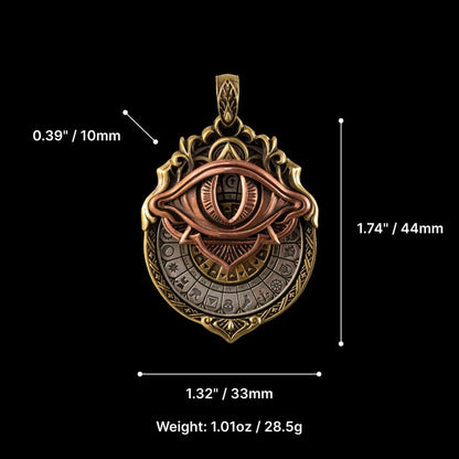 🔥👁️‍🗨️Handmade Tarot Vision Pendant: Connect to Cosmic Wisdom Anytime(Cheat Sheet Included)