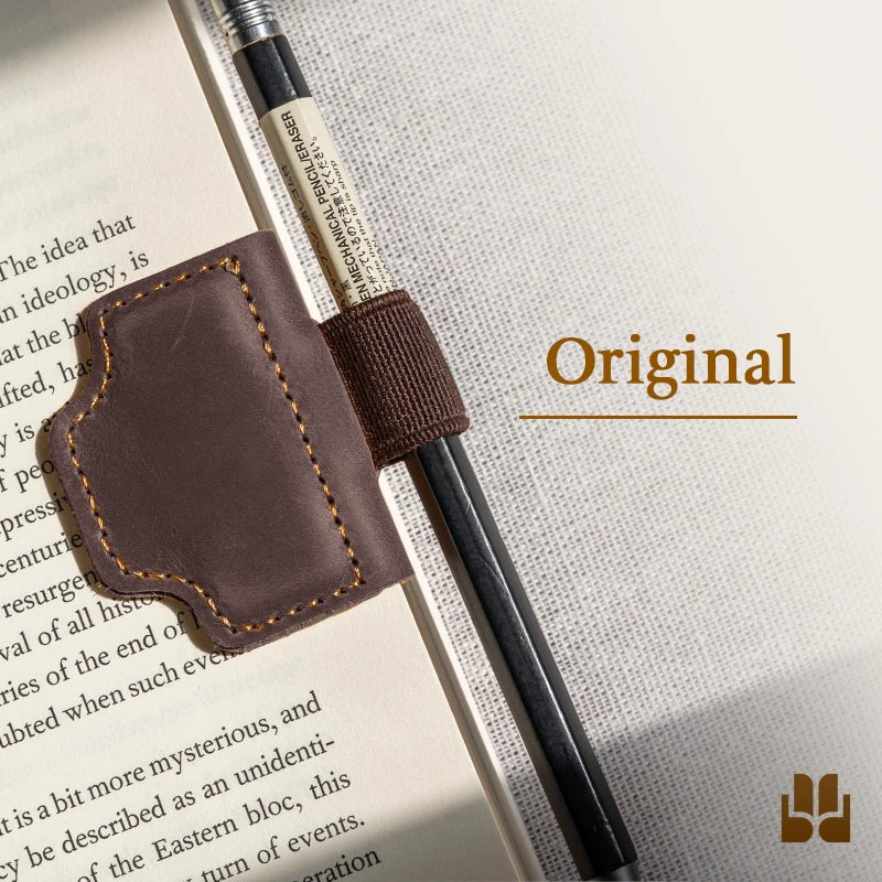 BygoneMark - LAST DAY 70% OFF - Personalized Magnetic Leather Pen Holder Bookmark