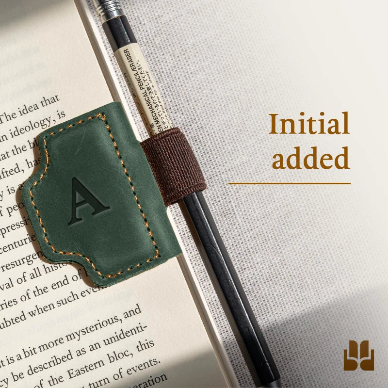 BygoneMark - LAST DAY 70% OFF - Personalized Magnetic Leather Pen Holder Bookmark
