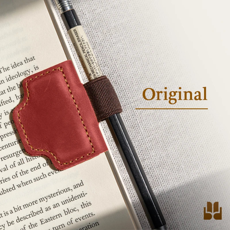 BygoneMark - LAST DAY 70% OFF - Personalized Magnetic Leather Pen Holder Bookmark